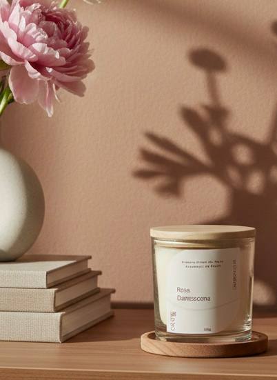 Rosa Damascena - Vela Aromática Coleção Clássica 180g