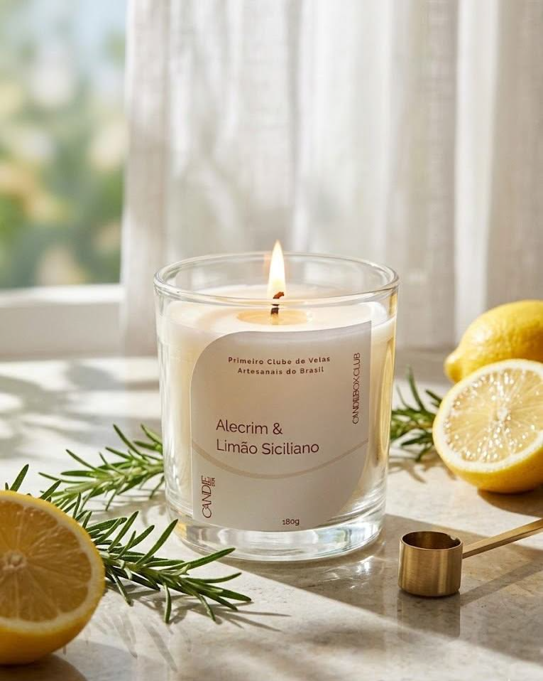 Alecrim e Limao Siciliano - Vela Aromática Coleção Clássica 180g