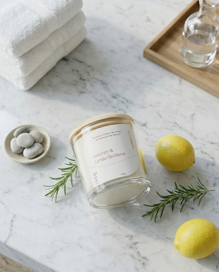 Alecrim e Limao Siciliano - Vela Aromática Coleção Clássica 180g