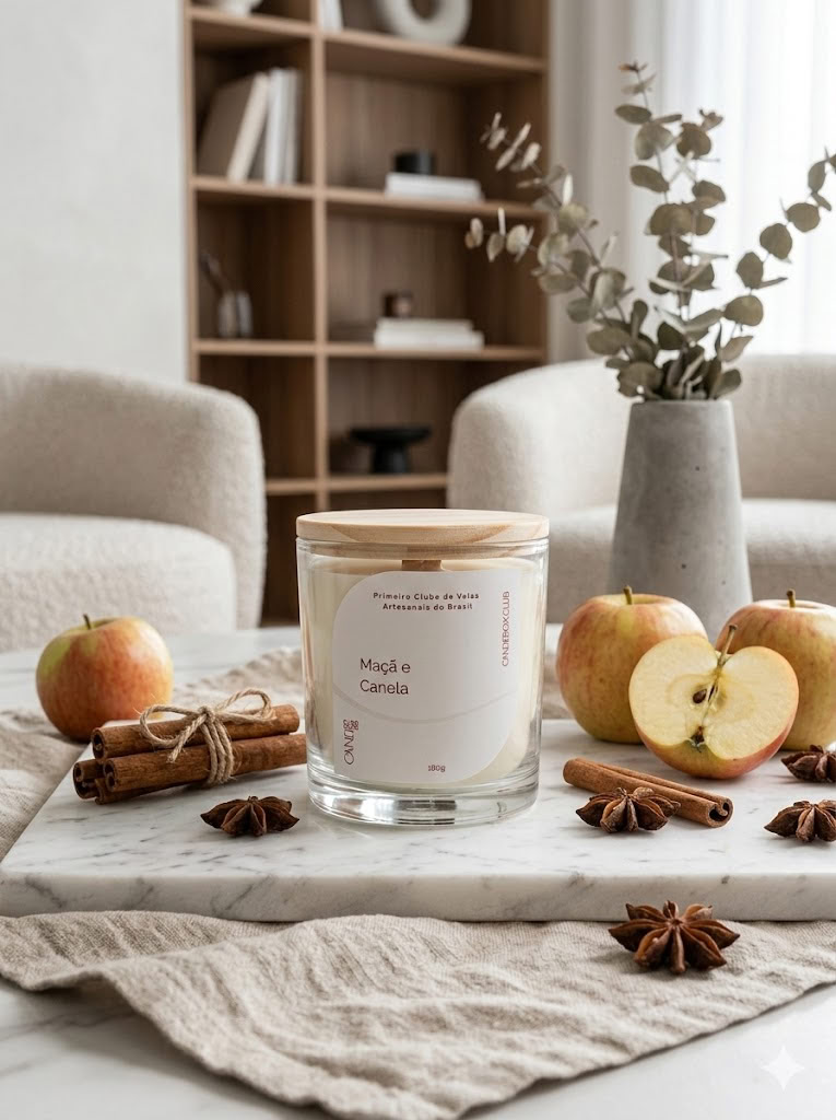 Maçã e Canela - Vela Aromática Coleção Clássica 180g