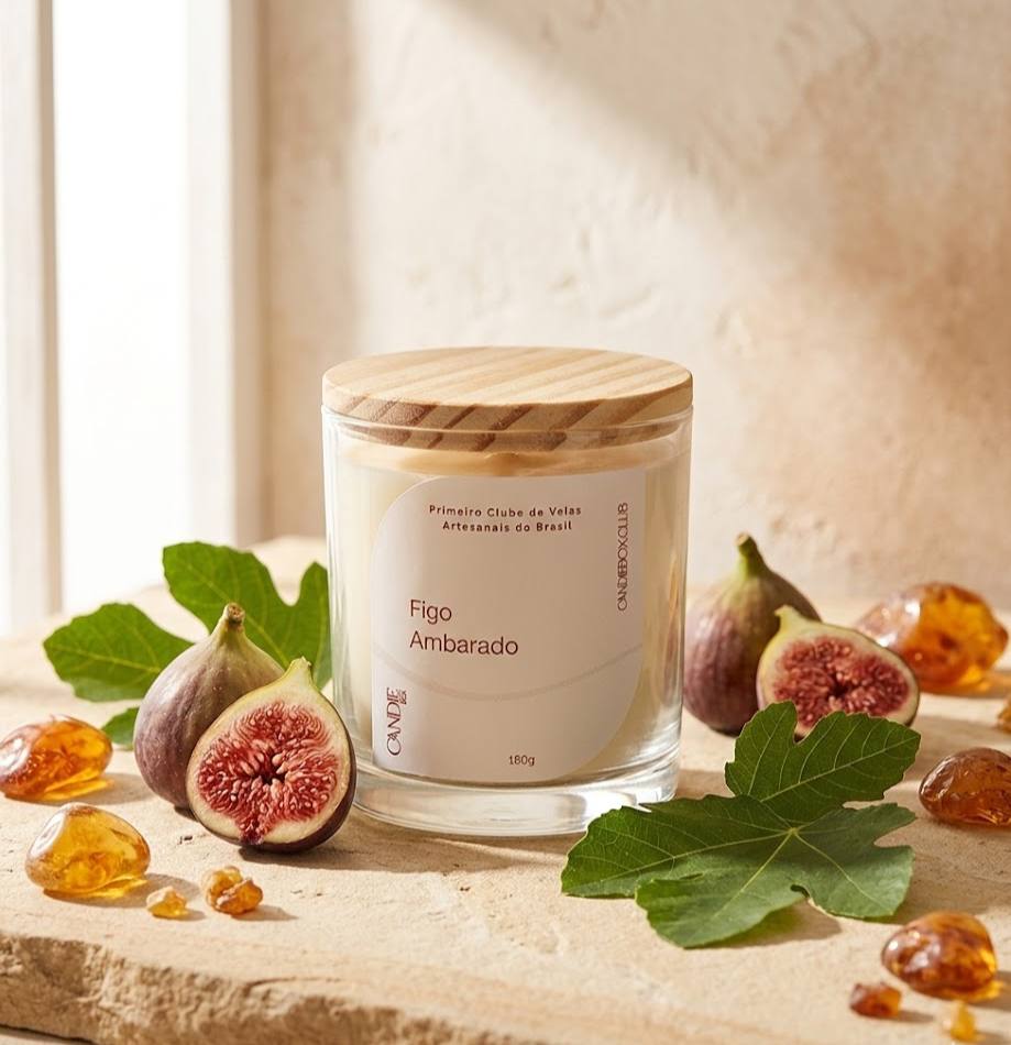 Figo Ambarado - Vela Aromática Coleção Clássica 180g